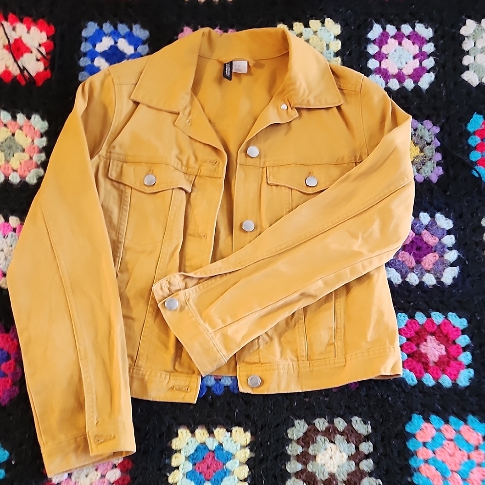 Stylish Mustard Yellow Denim Jacket